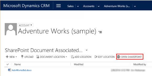 打开 SharePoint 工作组站点