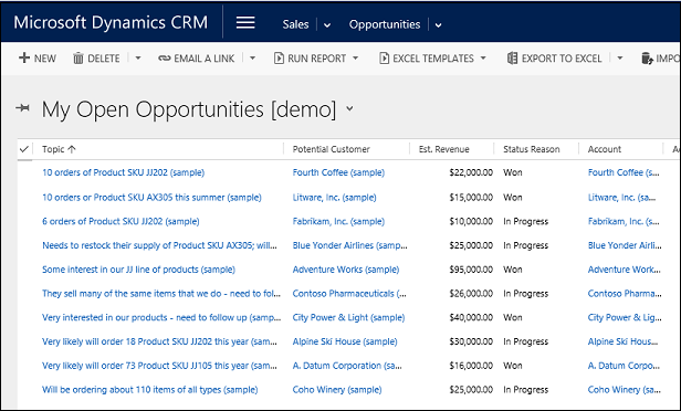 已开启的商机列表