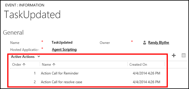添加到事件的操作调用