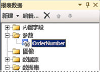 “报表数据”窗格中会添加新参数