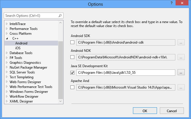 CPPMDD_Options_Android Android tool path options