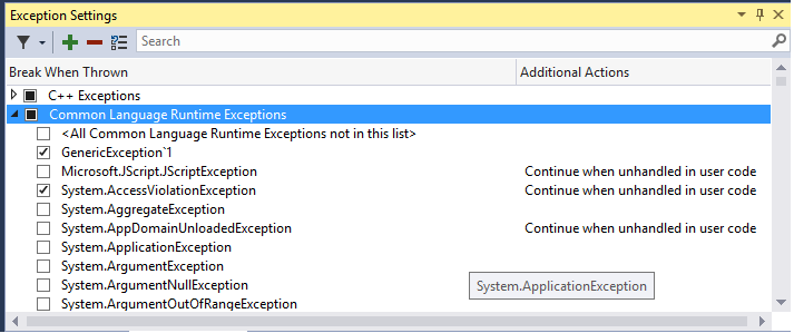 AddGenericException adding generic exception