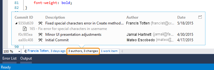 CodeLensFileLevel CodeLens: Get code file details