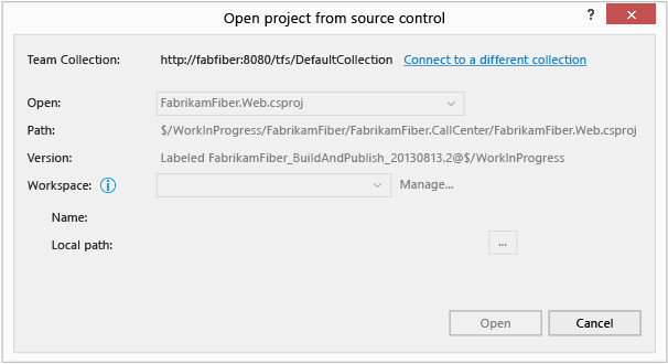 FFR_OpenProjectFromSourceControl_Migrated Open from source control - migrated