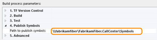 FFR_TFS2013BuildDefSymbolsPath Set up symbols path in build pipeline TFS 2013