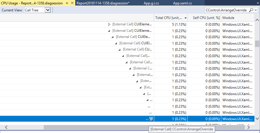 Search for nested external code Search for nested external code