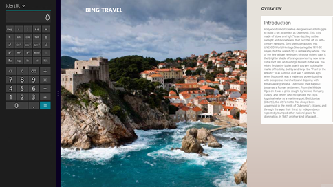 宽度为 320 像素并具有较小标头和边距的计算器应用