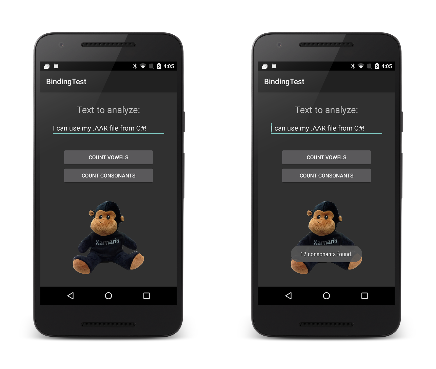 BindingTest 显示辅音计数