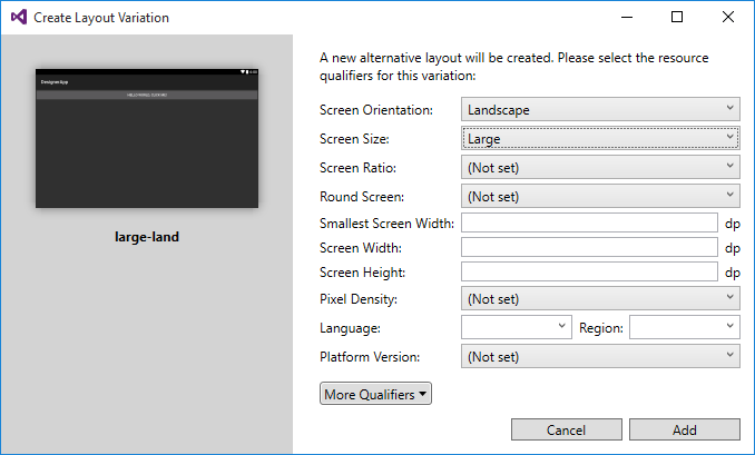 Large-land variation Large-land variation