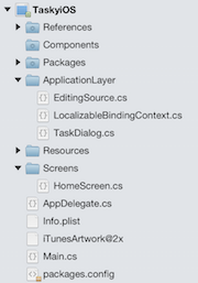 iOS 项目在此处显示