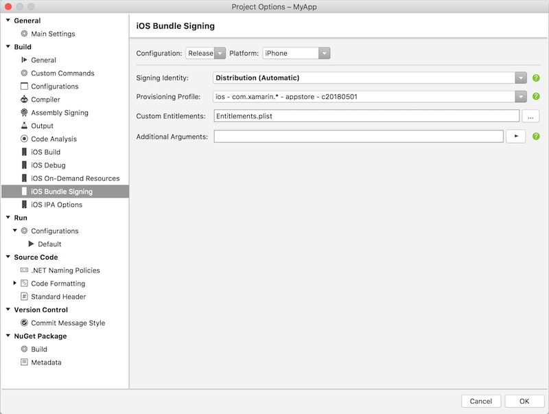 iOS 捆绑签名 iOS 捆绑签名