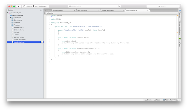 添加代码,关联用户界面