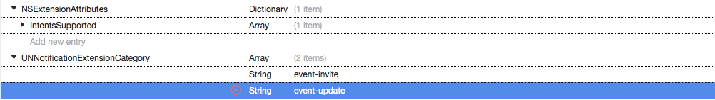 通知内容扩展类别