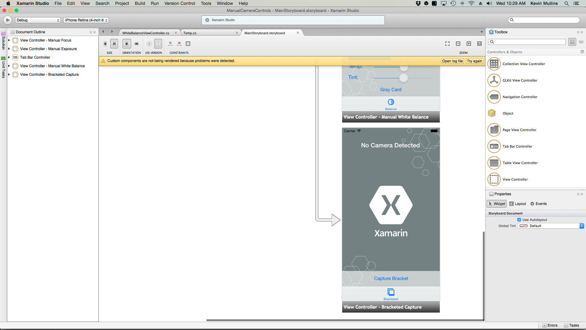 可以将 UIViewController 添加到应用程序情节提要中,并按此处的包围捕获示例进行配置。