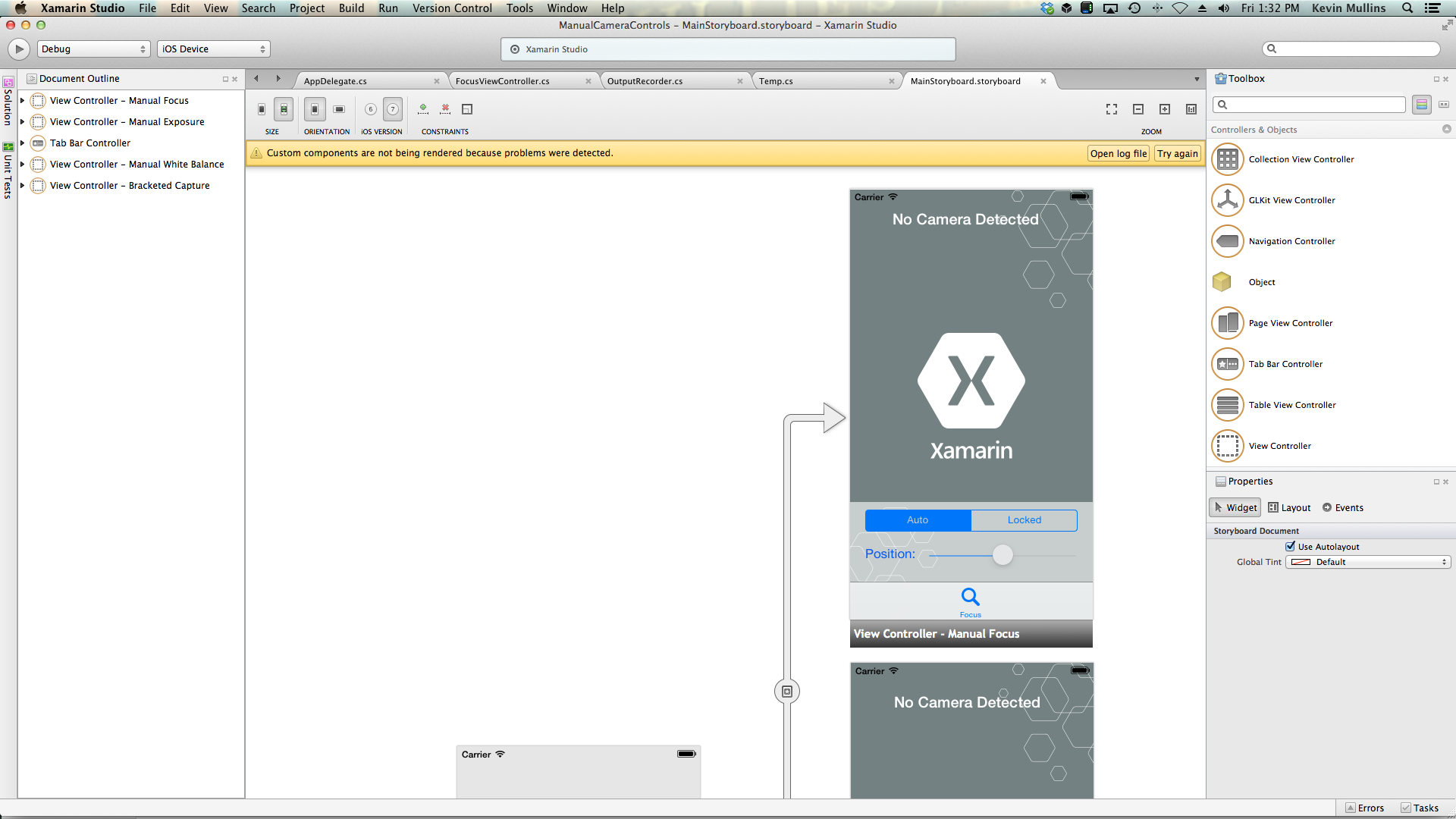 可以将 UIViewController 添加到应用程序情节提要中,并按此处的手动焦点示例进行配置。