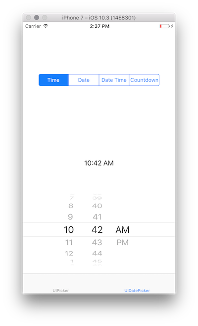 UIDatePickerMode.Time UIDatePickerMode.Time