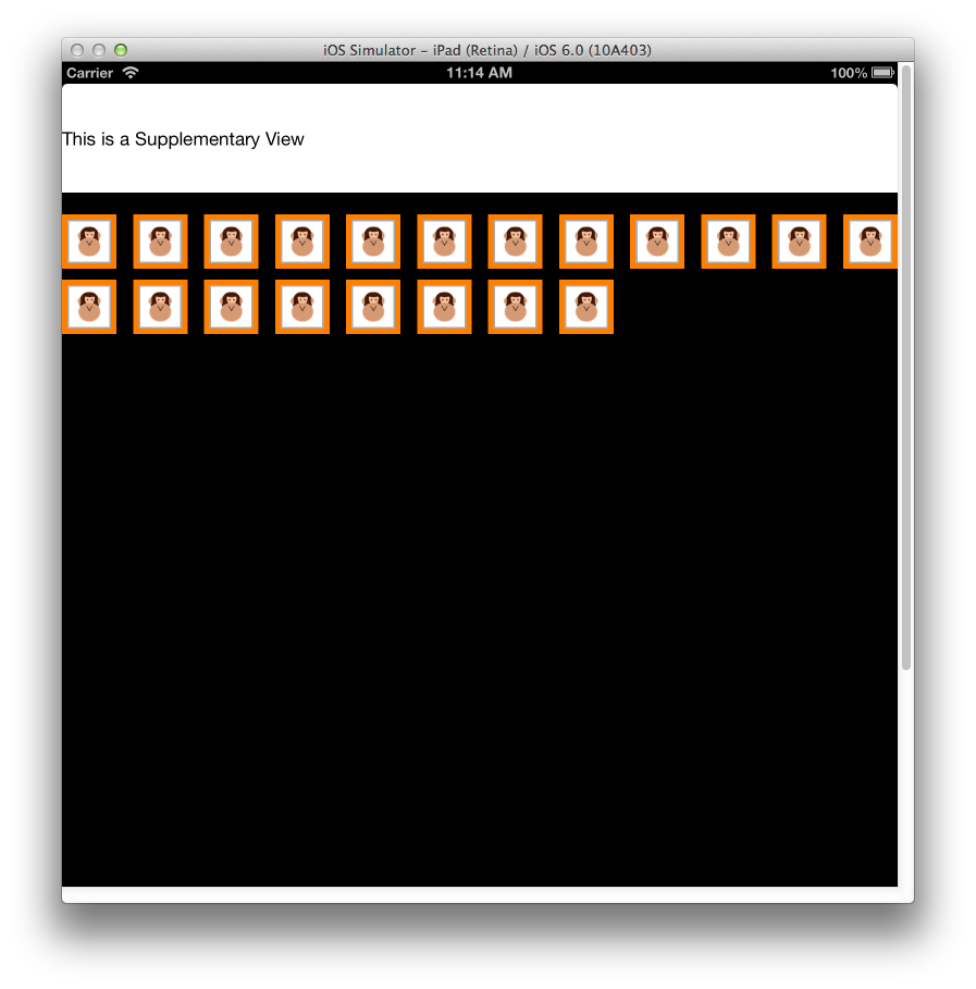 用于显示特定分区标头的补充视图,如下所示
