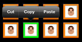 此屏幕截图显示长按单元格时菜单