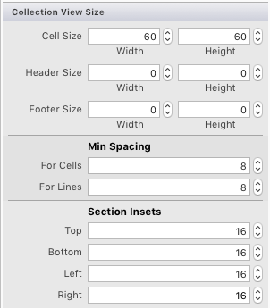 设置集合视图大小