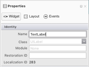 名称标签 TextLabel