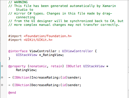 堆栈视图出口和操作