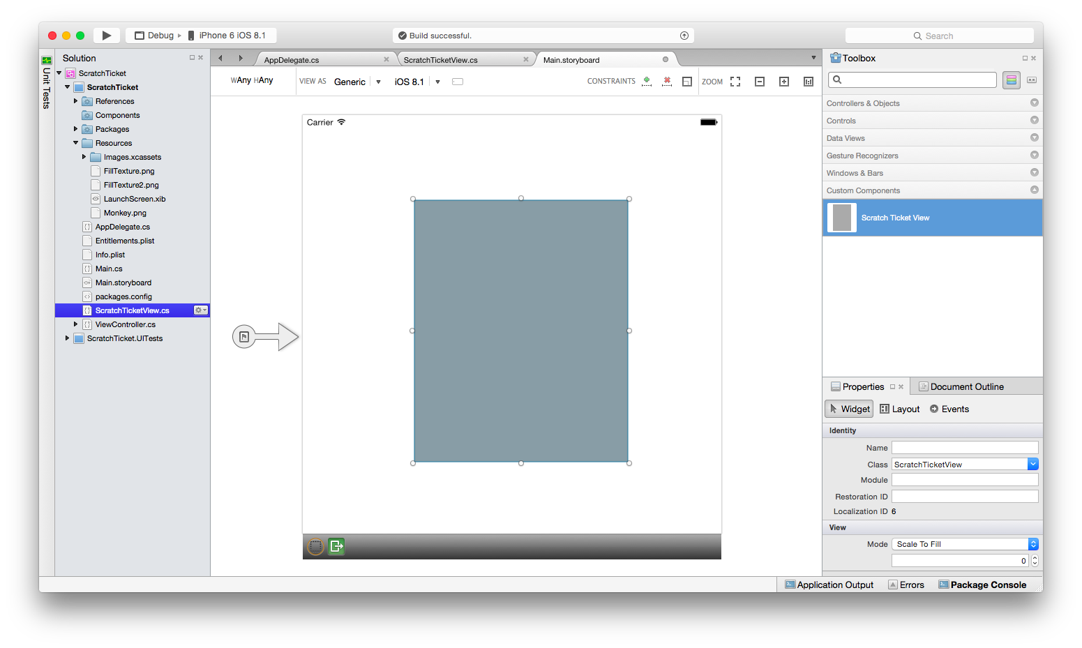 图像视图上的刮刮乐视图