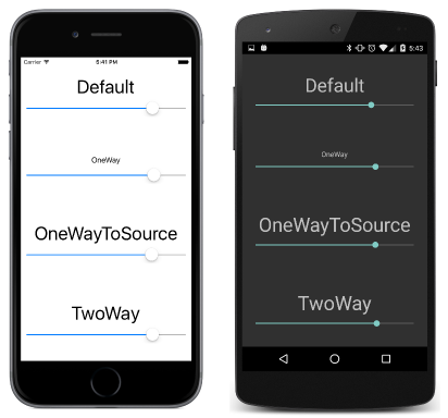 反向绑定 反向绑定的三个屏幕截图