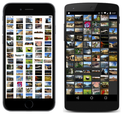 统一网格布局 照片网格的三倍屏幕截图