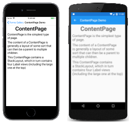 ContentPage 示例 ContentPage 示例
