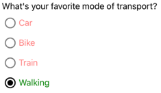 RadioButton 视觉状态 RadioButton 视觉状态的屏幕截图