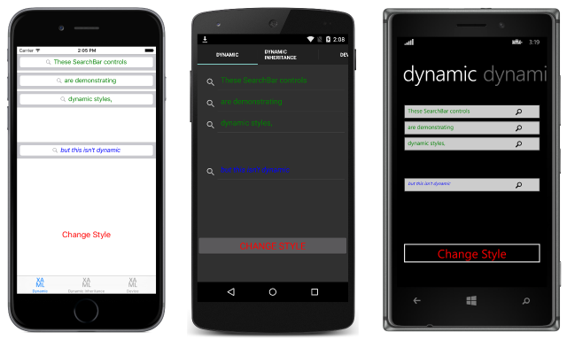 绿色动态样式示例