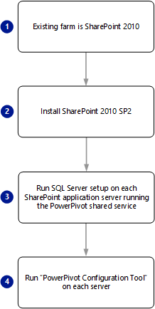 PowerPivot for SharePoint 2010 升级的屏幕截图。