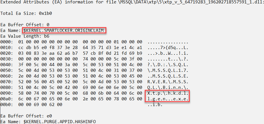fsutil 输出的屏幕截图。