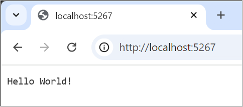 显示文本输出的浏览器的屏幕截图。