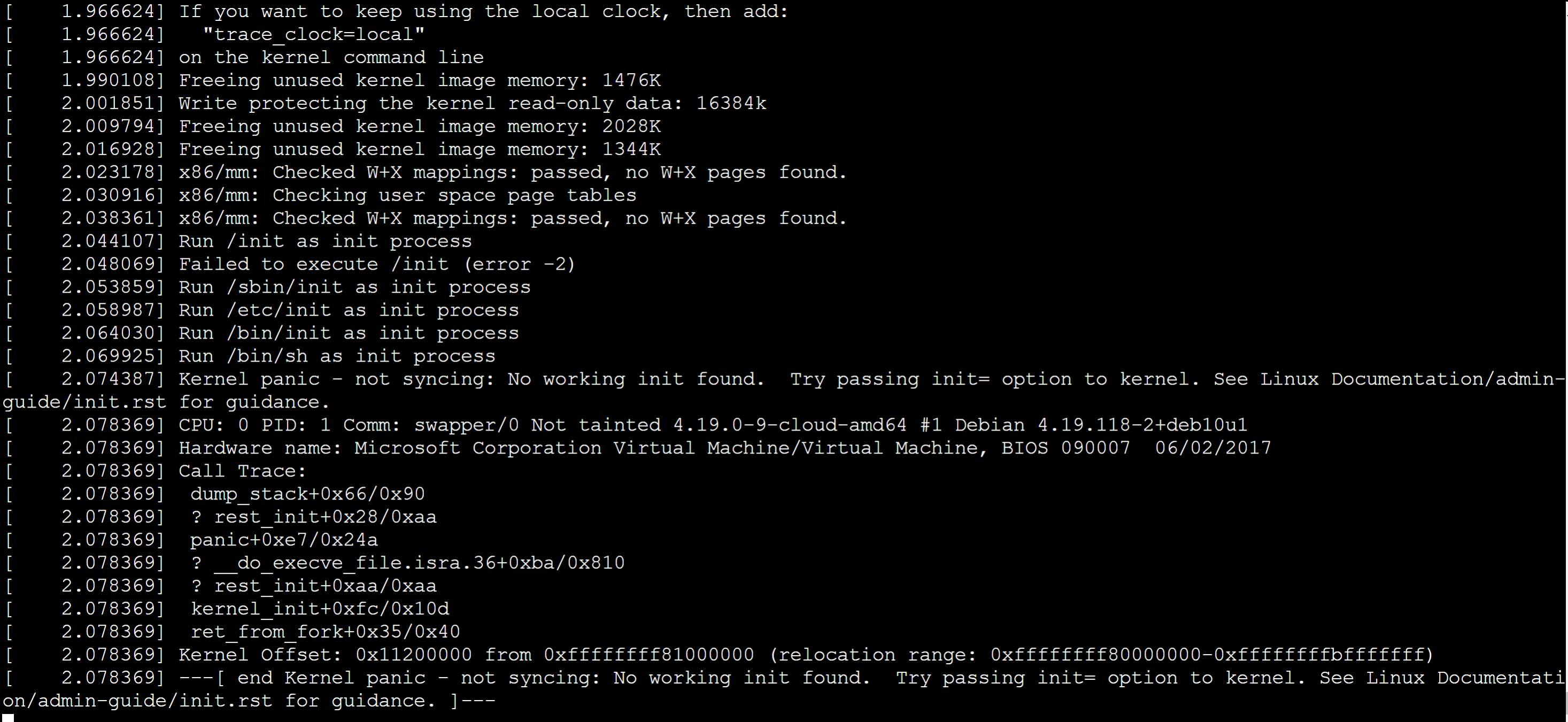 找不到正常工作的初始化程序 (init)