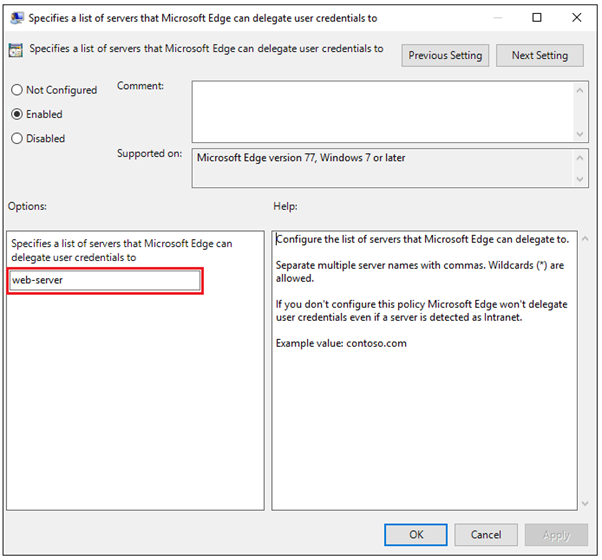 服务器列表的屏幕截图。