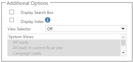显示“视图选择器”选项设置为“关闭”的屏幕截图。