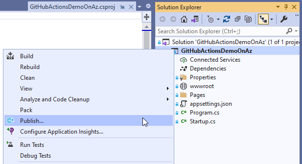 右键单击“发布”>