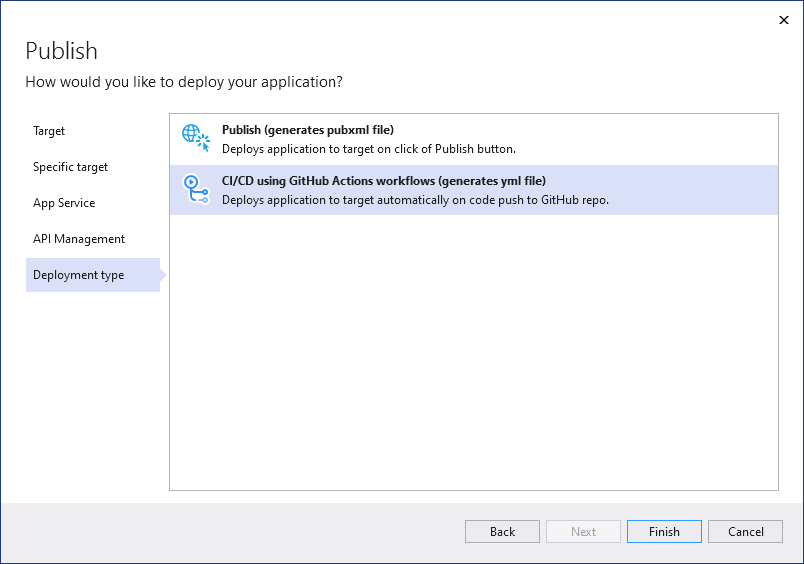 使用 GitHub Actions 工作流进行 CI/CD（生成 YML 文件）