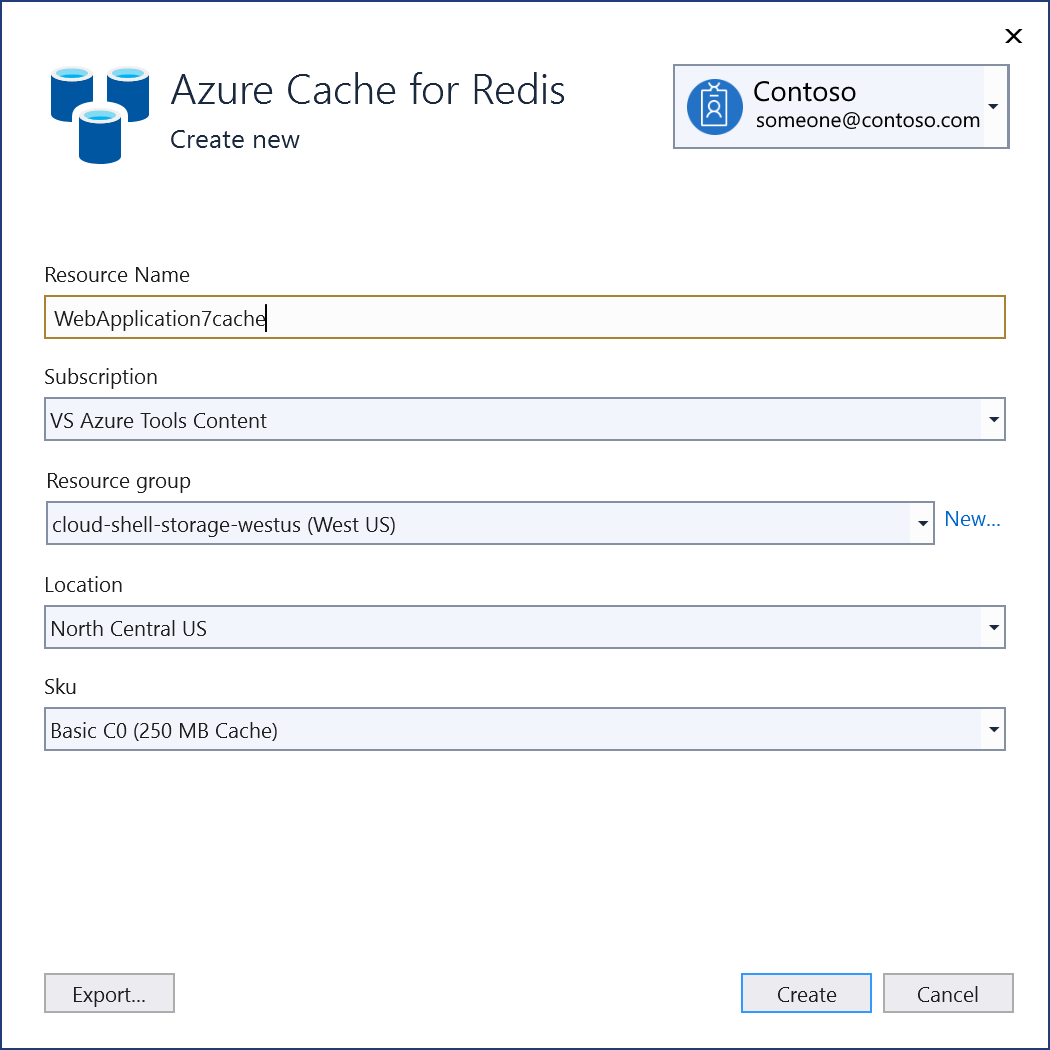 Azure Cache for Redis 的“新建”页面的屏幕截图。突出显示了“创建”。
