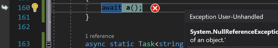 代码行旁的异常辅助工具