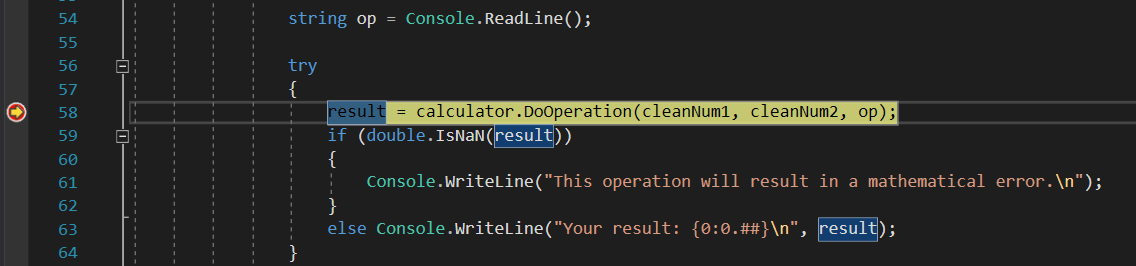 展示了如何命中断点的屏幕截图
