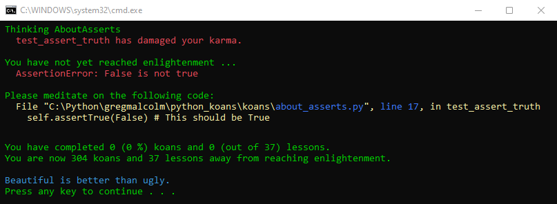 Visual Studio 2022 针对正在运行的 Python 代码的程序输出打开的输出窗口的屏幕截图。