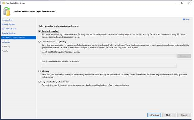 选择数据同步选项