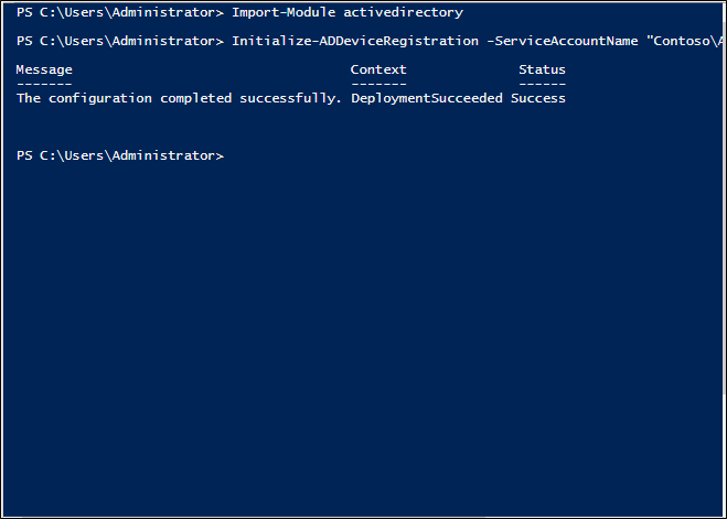 显示成功完成消息的屏幕截图。