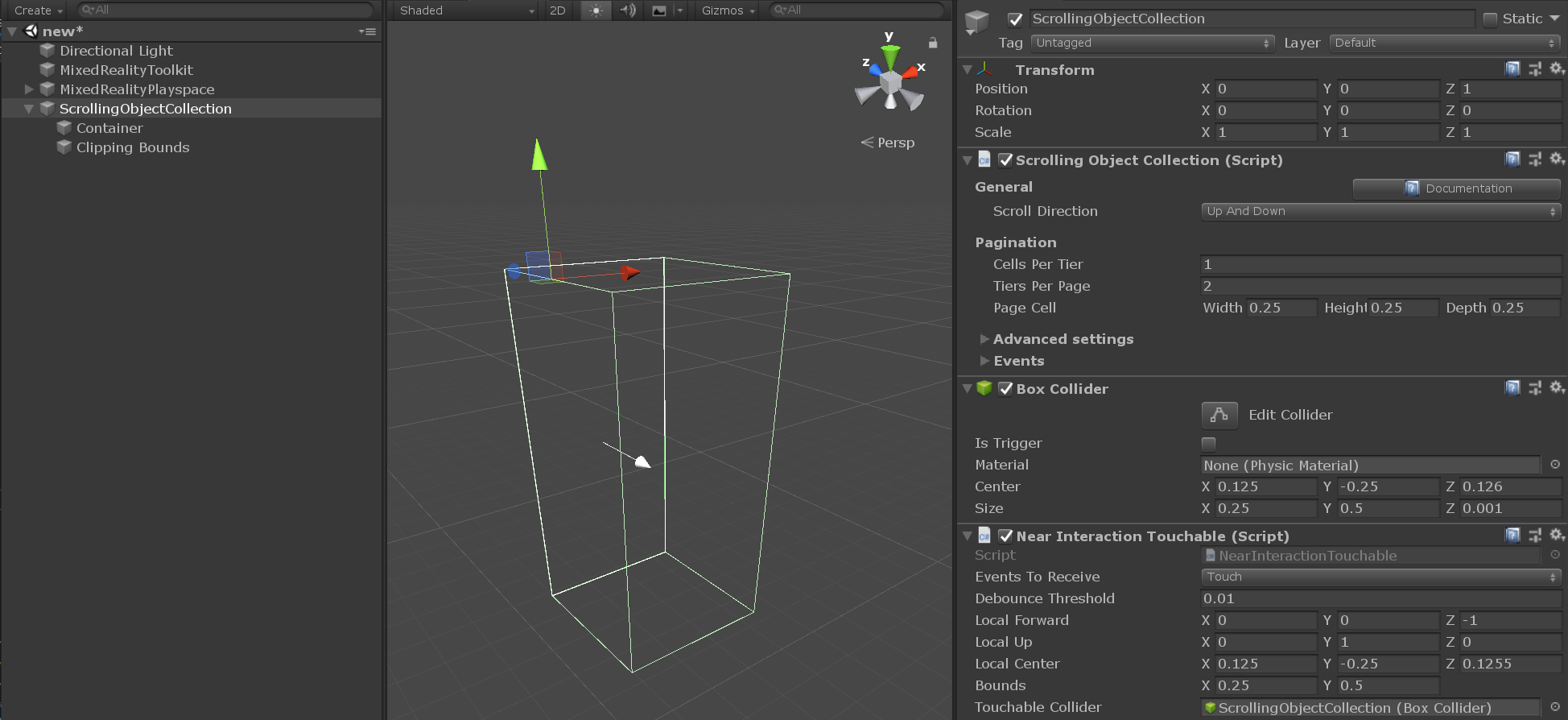 滚动对象集合元素