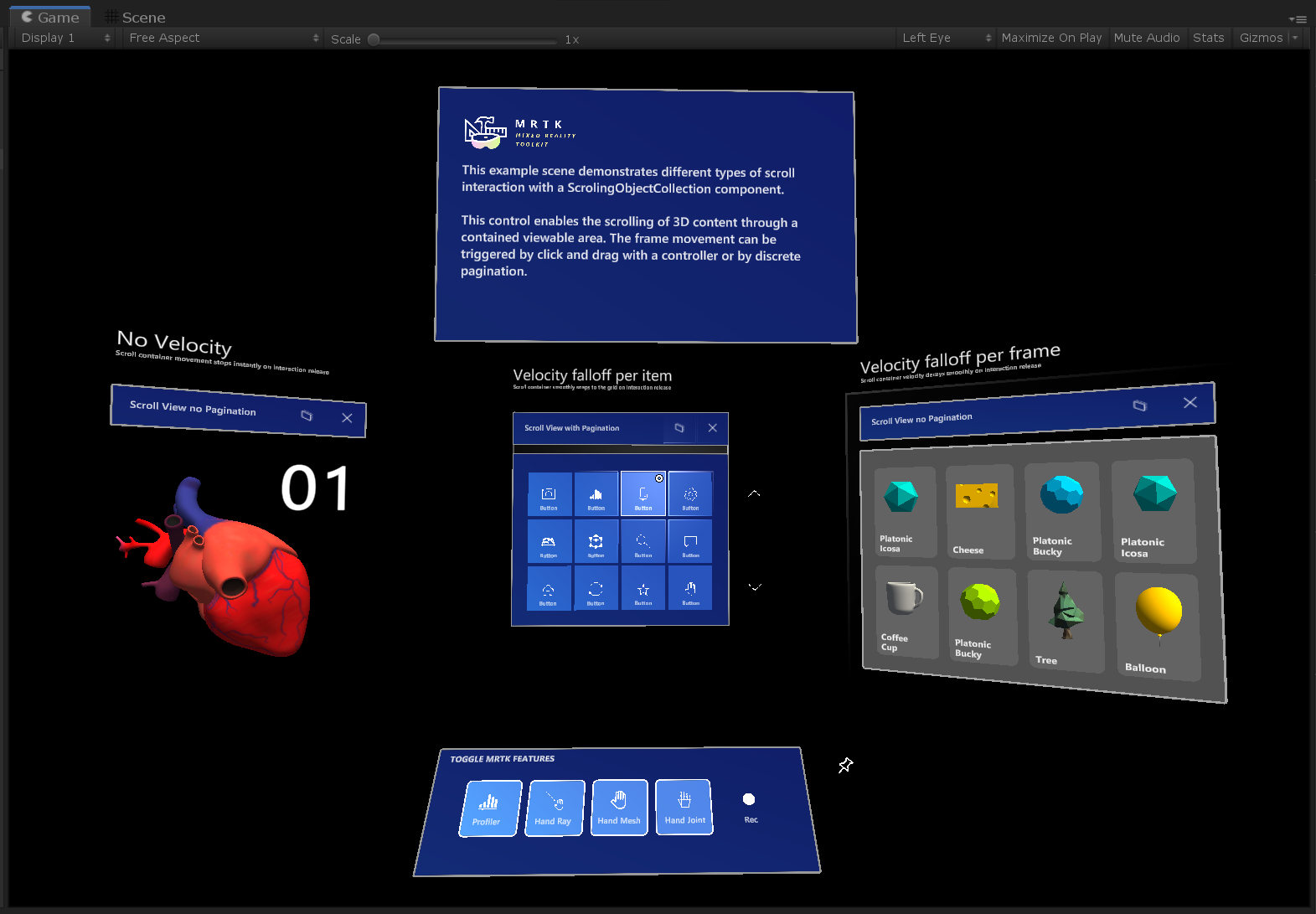 滚动对象集合示例场景