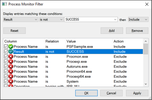 ProcMon 排除成功