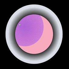 显示径向渐变画笔行为的简短视频。