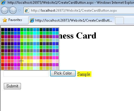顯示具有按鈕的色彩選擇器對話方塊